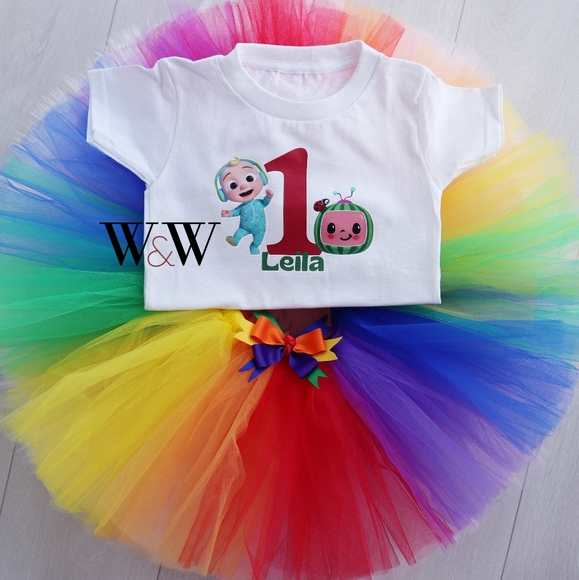 Birthday tutu with onesie or tshirt - Picture 7 of 13